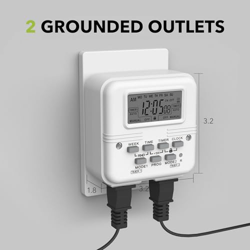 Indoor Digital Light Timer (Dual Independent, 1-Pack)