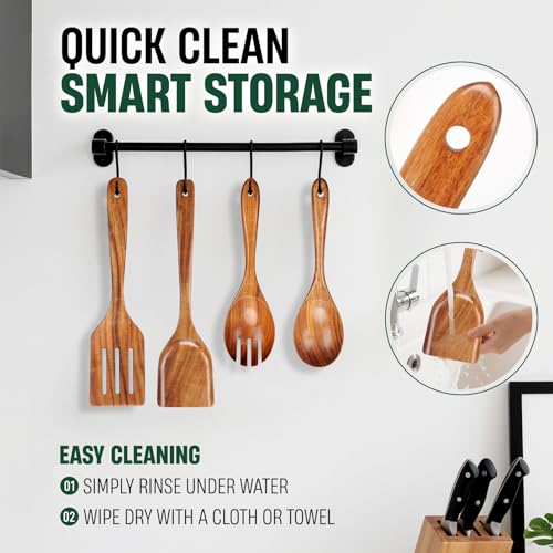 Wooden Spoons for Cooking (4pcs)