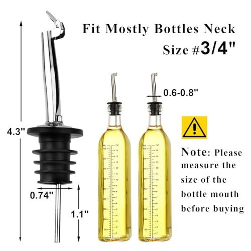 6 Pack Oil Pourers With Flip Top (Pourers - Flip Top-Zidong)