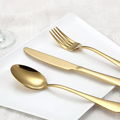 Gold Silverware Set for 4 (Gold)