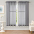 Sheer Grey Curtains (Grey / 59"W x 63"L (Pack of 2))