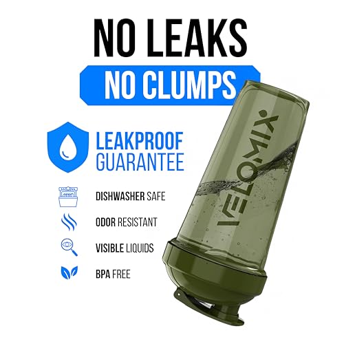 2 Pack 28oz Protein Shaker Bottle for Protein Mixes (A2) Blue / Green)