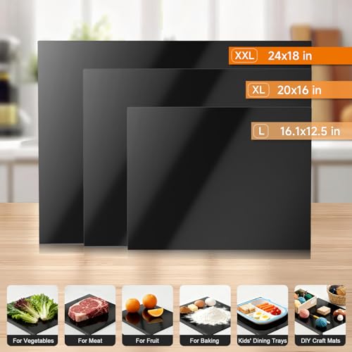 Black Cutting Boards for Kitchen (New-Black / 20"L x 16"W)