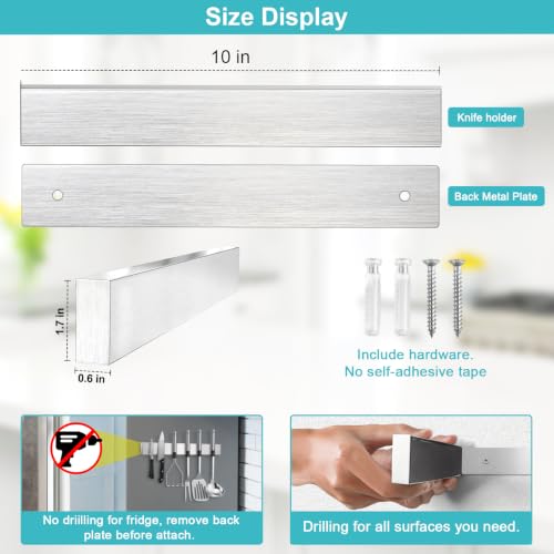 Magnetic Knife Holder for Wall (10 inches)