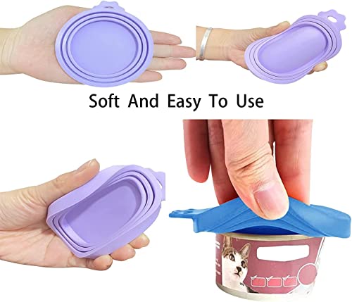 8 pack Silicone Pet Food Can Lids for 3 Size