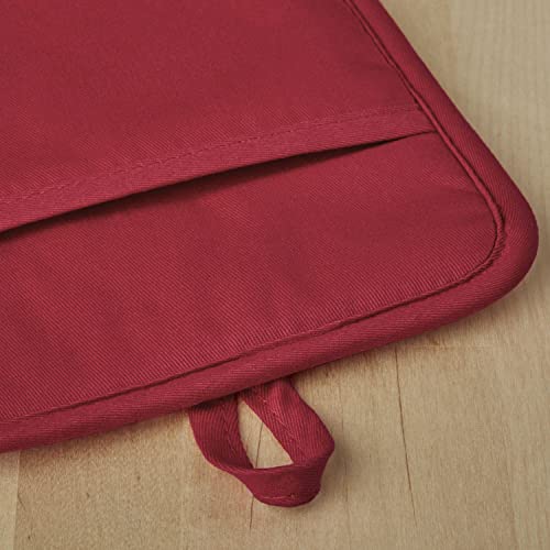 Ribbed Soft Silicone Pot Holder 2 (Passion Red / 7"x9")