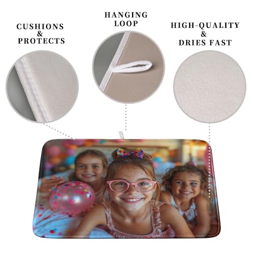 Customized Personalized Image Dish Drying Mat for Dishes 18x24 inch (Custom / 18" x 24")