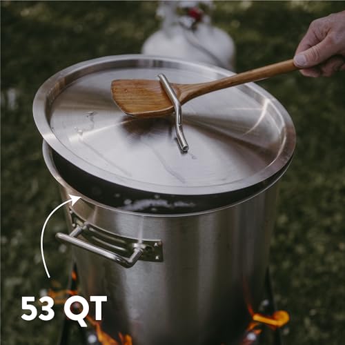 GasOne Stainless Steel Stockpot with Basket (53 Quarts)