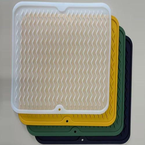 Silicone Dish Drying Mat (Translucent / 12" x 12")