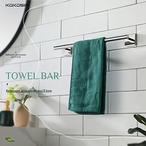 Hand Towel Bar 16 Inch Bathroom Towel Holder for Bath Kitchen Toilet Wall Mounted Chrome Stainless Steel B4005CH (Polished Chrome / 16-Inch)