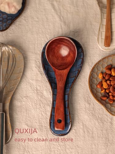 Ceramic Spoon Rest (Vintage Blue)