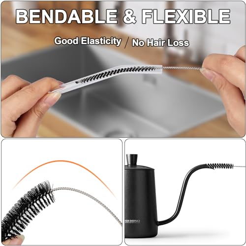 Straw Cleaner Brush Set (11.8 Inch Black)