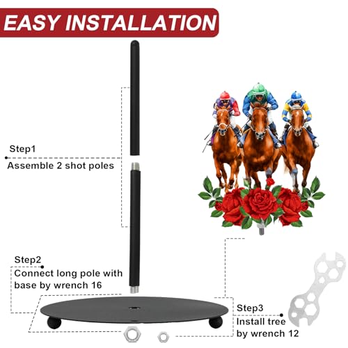 Horse Racing Paper Towel Holder Countertop Run for Roses Kentucky Derby Decor Large Metal Towel Holder Stand for Horse Racing Party Home Kitchen Bathroom Accessories Supplies (Horse Racing)