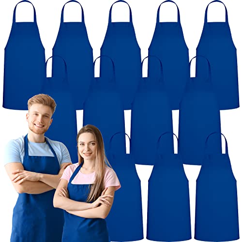 12 Pack Professional Chef Apron (Royal Blue)