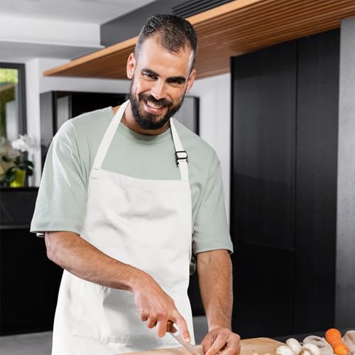 Black Apron with Pockets (Pack of 12 / White)