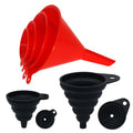 Kitchen Funnel Set 6 Pcs (Red & Black)