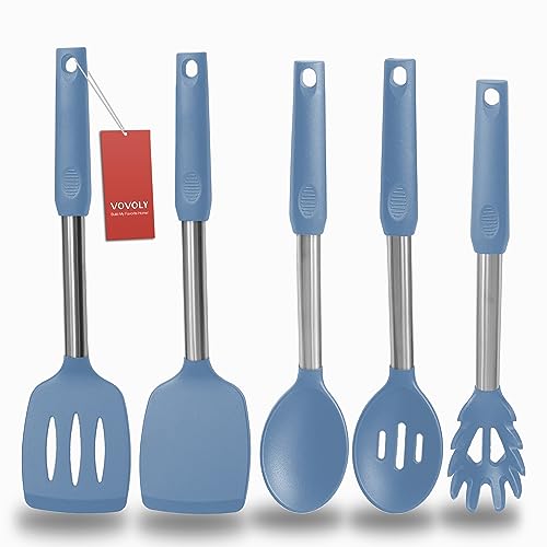 Silicone Spatula and Cooking Spoon (Starry blue)