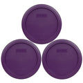 7201-PC (4-Cup) Purple Food Storage Lids (3-Pack) - Made in USA (Purple)
