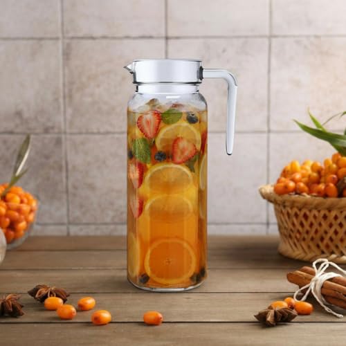 4 Pcs Acrylic Water Pitcher with Lid (37 oz / star anise)