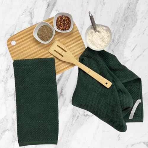 Dark Green Kitchen Hand Dish Towels