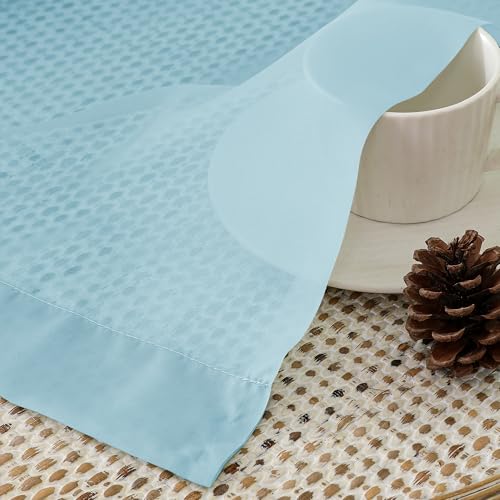2 Pack Basic Sky Blue Sheer Curtain Drapes 72 Inch Length 2 Panels for Living Room (42"W x 72"L (Pack of 2) / Sky Blue)