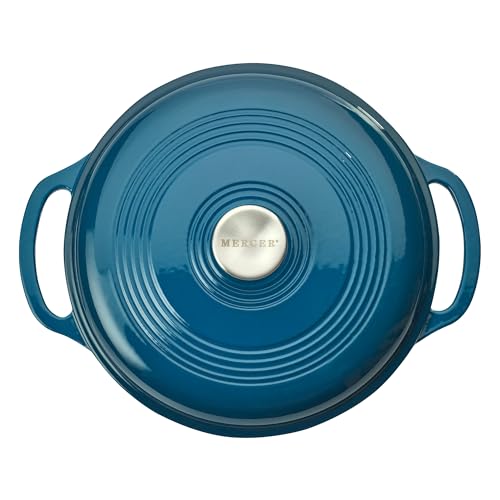 Enameled Cast Iron Round Dutch Oven (Turquoise)