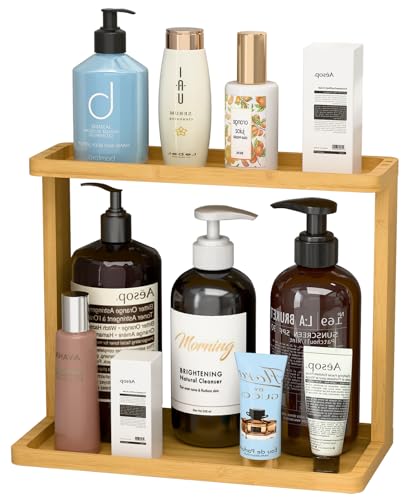 Bamboo Bathroom Organizer Countertop (Natural Bamboo)
