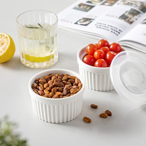 8 oz Ramekins with Lid (White / 8 oz)