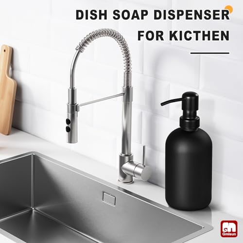 Black Soap Dispenser (Black Bottle + Black Pump / 1 Pack - 15oz)