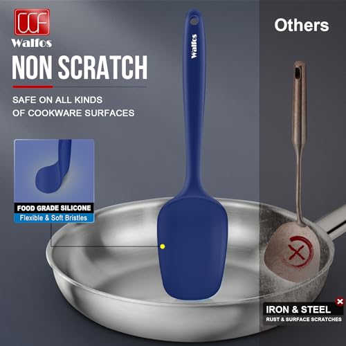 Silicone Spatula Set (Blue / 5 pieces Spoon Spatulas 600°F)
