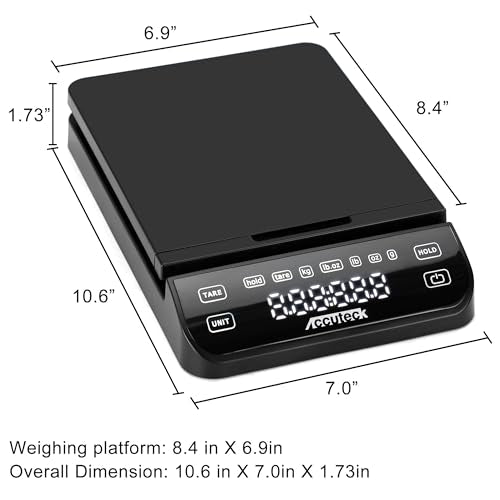 BPS70 High Accuracy Digital Shipping Scale and Postal Scale (Black with Touch Screen / 70Lb)