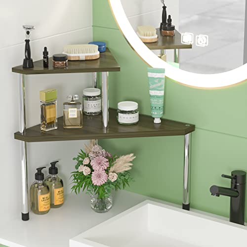 Bathroom Counter Organizer Corner Shelf (Antique)