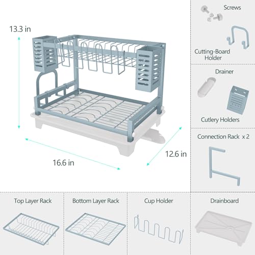 Dish Drying Rack (Blue)