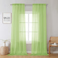 Lime Sheer Curtains 96 Inches Long 2 Panels (Lime / 42"W x 96"L (Pack of 2))