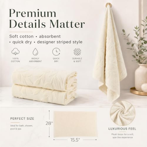 Decorative Hand Towels for Your Bathroom Or Kitchen (Beige)
