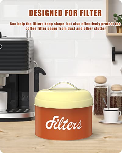 Coffee Filter Holder with Lid (Brown)