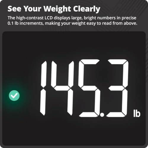 AccuCheck Digital Bathroom Scale for Body Weight (Onyx Black)
