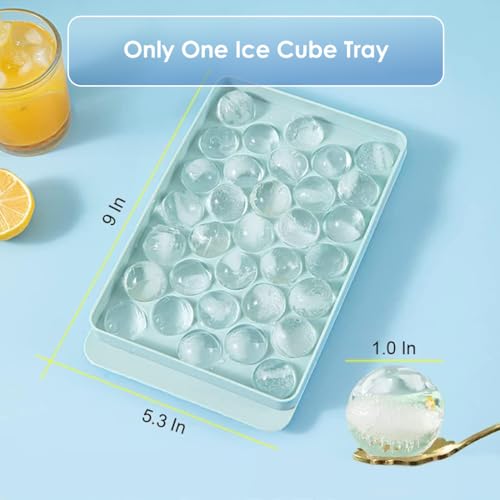 Ice Cube Tray with Lid (1"-1 pack / Blue)