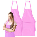2 Pack Chef Apron with Pockets (Pink)