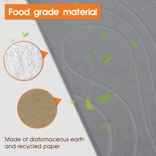 Large Stone Drying Mat for Kitchen Counter (Dark Gray / 24" x 16")