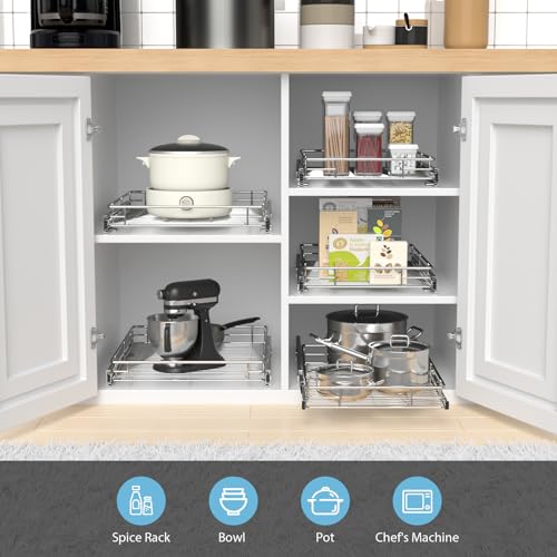 Pull Out Cabinet Organizer (14.8"W x 21"D)