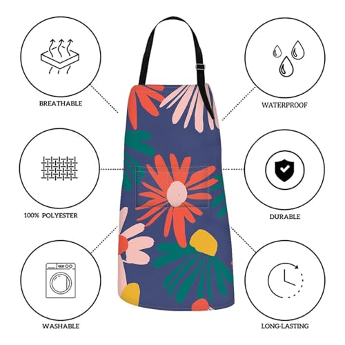 Apron with Pockets (Flowers)