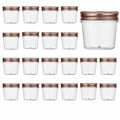 4 oz Plastic Small Mason Jars and Small Plastic Jars with Lids (20 Pack 4 Ounce / Rose Gold)