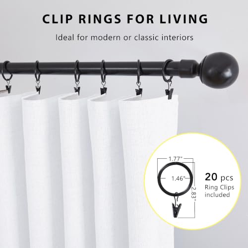 100% Blackout Linen Curtains for Bedroom Living Room 84 Inch Long (White/Linen Total Blackout / 100"W x 84"L (Pack of 1))
