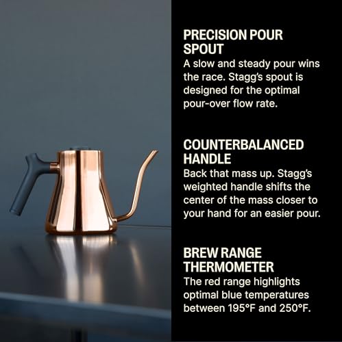 Stagg Gooseneck Pour Over Kettle for Coffee & Tea (Matte Black)