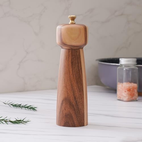 Salt Mill Salt or Pepper Grinder with Adjustable Ceramic Grinding Core (Salt Mill)