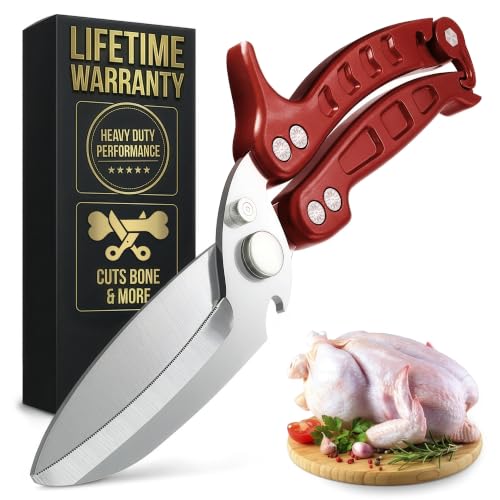 Kitchen Shears Heavy Duty (Red)
