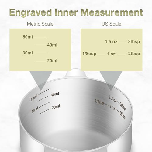1PCS 1/4Cup (60ml, 2oz) Measuring Cup, Etched Inner Scale Measure Scoop (1/4Cup)