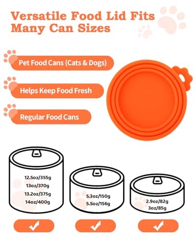 6 PCS Cat Food Can Covers Set (Orange)