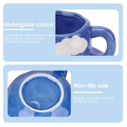 Ceramic Coffee Cup and Saucer Set (Blue)